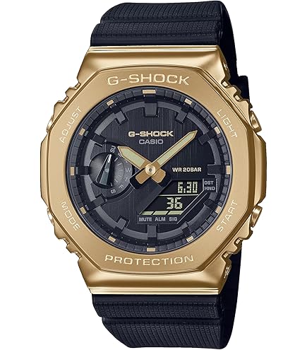 Amazon.com: G-Shock Casio Metal Covered Octagonal Black Resin Band